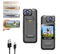 Infrared Night Vision Portable Recorder, HD 4K Body Cam with 180° Rotating Lens, Smart Motion Detection and IR Cut Auto Night Vision, for Sports, Outdoor & Travel (Direct recording,32G)