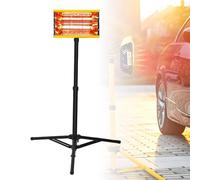 Infrared Paint Curing Lamp 2000W Handheld Heating Light with Timer - Ideal for Auto Body Repair, Operating Temperature 0-200°C, 0-90 Minutes