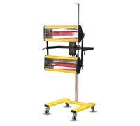 Infrared Paint Curing Lamp 2100W with Timer - Portable Floor Stand Infrared Baking Lamp for Home and Outdoor Use