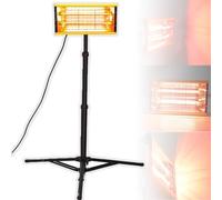 Infrared Paint Curing Lamp with Bracket, 2000w, Temperature 0-200°c, 0~90 Min Timer, 350 * 400mm Baking Area, 270mm Lamp Length for Car Repair