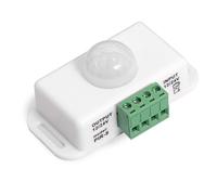 Infrared PIR Motion Sensor Switch for LED Strip Lights, 12V/24V DC, 6A Max Load, 8M Range, Adjustable Delay, Black or White