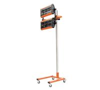 Infrared Radiator Paint Dryer with Wheels 2x1000W Infrared Paint Curing Lamp 182cm Car Body Panel Heater Baking Paint Tool for Automotive Repair, local paint drying, putty drying-UK Standard/ Orange