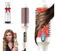 Infrared Rebound Brush, Thermal Brush with Negative Ion Technology, 10 Heat Settings for an Oil-blown Look for Hair Care, Straightening and Curling