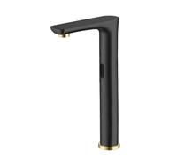 Infrared Sensor Bathroom Faucet, Gray Gun Metal Automatic Sink Mixer Tap, Touchless ABO Faucet for Modern Bathrooms - Hands-Free Water Control