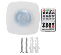 Infrared Sensor Human Body Motion Detector Switch 220-240V AC with Remote Control - Adjustable 24m Sensing Distance, Delay Timer, Suitable for LED & Fluorescent Lighting