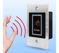 Infrared Sensor Switch with Embedded Touchless Technology for Exit Release Button Access Control with Waterproof Zinc Alloy Metal Backlight Design (ebutton2)