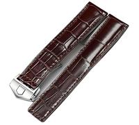 INFRI 18mm 19mm 20mm 21mm 22mm Customized Crocodile Leather Watch Strap, For TAG Heuer Autavia CARRERA Leather WatchBands(Brown,22mm)