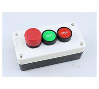 INFRI NC Emergency Stop NO Red Green Push Button Switch Station 600V 10A (Color : Start - Stop)