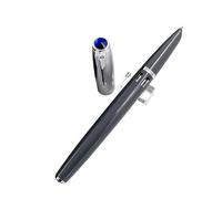 INFRI Transparent Fountain Pen With Hidden EF/F Nib Stationery School Office Supplies Writing Smooth Ink Pens With Box(Warship Grey,EF 0.38 mm)