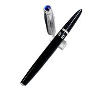 INFRI Transparent Fountain Pen With Hidden EF/F Nib Stationery School Office Supplies Writing Smooth Ink Pens With Box(Black,F 0.5mm)