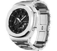 INFRI Upgrade Watch Mod Kit Stainless Steel One-piece Watch Case And Band for Men，For GA2100 Retrofit Replacement Accessories Suitable (Color : Steel-s)