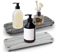 INFTYLE Sink Caddy, Instant Dry Sink Organizer, Fast Drying Stone Holder, Sponge Soap Holder Dispenser, Countertop Fast Drying Rack for Home Bathroom and Kitchen