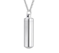 InfuMemo Cremation Jewelry for Ashes Pendant Urn Necklace Cylinder Keepsake Ashes Memorial Jewelry Necklace with Fill Tool Urn Memorial Ash