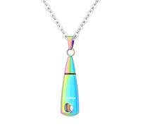 InfuMemo Customize Cremation Jewelry - Teardrop Urn Necklace for Ashes Memorial Keepsake for Women Men