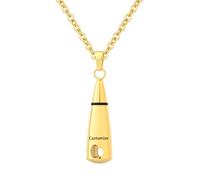 InfuMemo Customize Cremation Jewelry - Teardrop Urn Necklace for Ashes Memorial Keepsake for Women Men