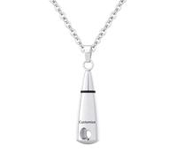 InfuMemo Customize Cremation Jewelry - Teardrop Urn Necklace for Ashes Memorial Keepsake for Women Men