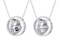 InfuMemo Customize Urn Necklace - Cremation Jewelry for Ashes Pendant Dog/Cat Funeral Keepsake for Women Men Personalized Necklaces Engraved Names