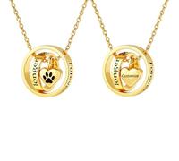 InfuMemo Customize Urn Necklace - Cremation Jewelry for Ashes Pendant Dog/Cat Funeral Keepsake for Women Men Personalized Necklaces Engraved Names