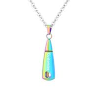 InfuMemo Customize Urn Necklace - Teardrop Cremation Jewelry for Ashes Memorial Keepsake for Women Men Personalized Necklaces Engraved Names