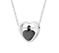 InfuMemo Double Heart Cremation Jewelry for Ashes Pendant Cremation Pendant Memorial Ash Necklace Urn Necklaces for Ashes with Mini Keepsake Urn Memorial Jewelry