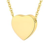 InfuMemo Heart Cremation Urn Necklace for Ashes for Women Men Cremation Locket Jewelry with Keepsake Urn Memorial Ash Jewelry
