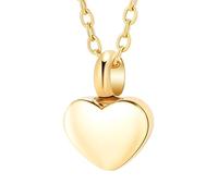 InfuMemo Mini Heart Cremation Urn Necklace for Ashes for Women Men Cremation Locket Jewelry with Keepsake Urn Memorial Ash Jewelry