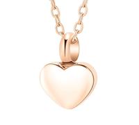 InfuMemo Mini Heart Cremation Urn Necklace for Ashes for Women Men Cremation Locket Jewelry with Keepsake Urn Memorial Ash Jewelry