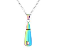 InfuMemo Urn Necklace Pendant Teardrop Cremation Jewelry for Ashes Memorial Keepsake for Women Men with Mini Keepsake Urn Memorial Ashes Jewelry