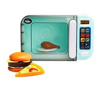 infunbebe Kids Toy Play Kitchen Super Chef My First Microwave Oven Replica With Light & Sounds