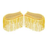 INFUNLY 1 Pair Shoulder Fringe Epaulettes 4.7"×3.15" Honor Guard Tassel Epaulettes Shoulder Brooch Detachable Gold Fringe Boards Epaulet Orchestra Uniform Epaulet for Cloth Jacket Uniform Accessories