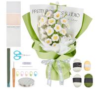 INFUNLY 10 Pcs Lilies of The Valley Crochet Kits for Beginners Complete Flower Crochet Kits for Adults Kids Starters with Instruction and Video Tutorial Crochet Gift for Mother's Day Wedding Birthday