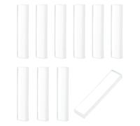 INFUNLY 10pcs Clear White Reusable Clay Mold Making Transparent Moulding Clay Craft Resin Strip Use with Hot Water Clear Modeling Clay Perfect for Short Clay Project with Storage Box 2.9x2.9 Inch