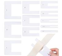 INFUNLY 11PCS Acrylic Quick Pleater Set 0.5~5 Inch White Fabric Pleating Tool Kit for Beginner Wedding Dress Pleat Maker Tools DIY Pleater Kit for Cloth Folds Quilting Apparel Sewing 3mm Thick