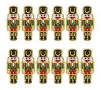 INFUNLY 12pcs Nutcracker Iron On Chenille Patches Christmas Holiday Embroidered Appliques Green Nutcracker Chenille Applique Soldier Patch DIY Embellishment for Clothing Jeans Jackets Bag Shoes Hat