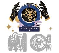 INFUNLY 13PCS 3D Divination Cutting Dies for Card Making 4.3x4.5 Inch Mystical 3D Magic Die Cuts Evil Eye Hand Star Moon Embossing Stencil for DIY Scrapbooking Paper Crafts Album Decor