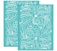 INFUNLY 2 PCS Circuit Board Silk Screen Stencil 8.5x11 Inch Reusable Adhesive Stencil Circuit Stencil Patterns for Painting Background Mesh Adhesive Screen Painting Kit for Painting on Wood Home Decor