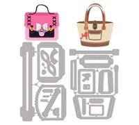 INFUNLY 2 Styles Handbag Die Cuts for Card Making Schoolbag Cutting Dies Backpack Metal Die Cuts Purse Cutting Dies Stencils for DIY Scrapbooking Album Decorative Embossing Paper Craft