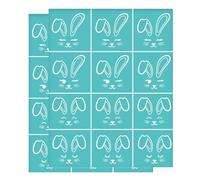 INFUNLY 2PCS Bunny Face Silk Screen Stencil Reusable 8.5x11" Self-Adhesive Silk Screen Printing Stencil Rabbit Mesh Transfers Sign Easter Theme Decorations for DIY Painting on Wood Chalkboard