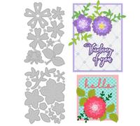 INFUNLY 2PCS Flower Cutting Dies for Card Making Floral Leaf Metal Die Cuts Butterfly Cutting Die for Wedding Decor Embossing Stencils Templates for DIY Scrapbooking Craft Album Paper Card Decor