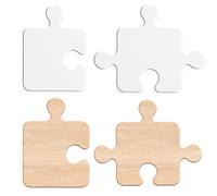 INFUNLY 2pcs Jigsaw Acrylic Router Templates Puzzle Shape Clear Angled Curvy Tracing Tool Handle Template Cutting Board 4.3"x5.9"/7.9"x5.9" Thick Charcuterie Inlay Template for Woodworking Kitchen