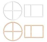 INFUNLY 2PCS Rectangle and Round Valet Tray Router Templates - Clear Acrylic Woodworking Coaster Template With 2 and 4 Pockets