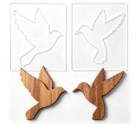 INFUNLY 2pcs Router Inlay Template Acrylic Template for Wood Sign Making