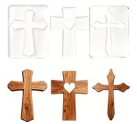 INFUNLY 3Pcs Acrylic Router Inlay Template for Woodworking Sign Making