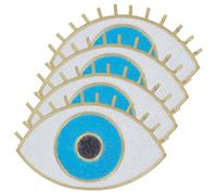 INFUNLY 4PCS Evil Eye Sequin Patches 5.7x8.9 Iron on Glitter Embroidered Patch Evil Eyes Patch for Clothing Large Embroidered Decorative Applique for DIY Clothing Jeans Bags Jacket Backpack Hat