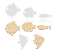 INFUNLY 4PCS Ocean Fish Acrylic Router Template 4 Styles Clear Router Inlay Template 7.9x7.9 Nautical Carving Templates for Woodworking Curvy Tracing Stencils Router Guide Tool for DIY Craft