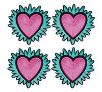 INFUNLY 4pcs Red Heart Sequin Applique Embroidered Iron on Patches Large Love Shiny Sequins Patches Embellishments DIY Patch Sequin Applique for T-Shirts Clothes Jeans Jackets Hoodies Decor