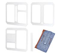 INFUNLY 4pcs/Set Acrylic Wallet Patterns Templates DIY Leather Craft Clear Stencil Templates Transparent Coin Purse Pattern Board for for Women's Leather Clutch Wallet Purse Hand Made Craft Making