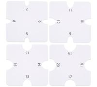 INFUNLY 4PCS White Pottery Foot Rim Shape Tools 2.6x2.6 Inch Acrylic Square Pottery Wheel Rib Tool 0.3~0.6" Diameters Edge Trimming Tools Clay Sculpting Utensil for Carving Clay Shape DIY Ceramics