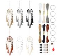 INFUNLY 6 Set Mini Dream Catchers Kit for Keychain DIY Dream Catcher Making Kit Colorful Handmade Small Dream Catcher for Bag Pendant Car Interior Backpack Charm
