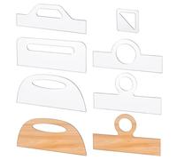 INFUNLY 6pcs Charcuterie Board Template Acrylic Router Template Large Handle Cutting Board for Woodworking Thick Clear Acrylic Templates Angled Curvy Tracing Stencils Guide Tool for Kitchen